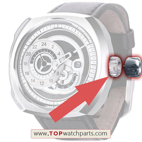 specially shaped waterproof watch crown for Sevenfriday Q series watch