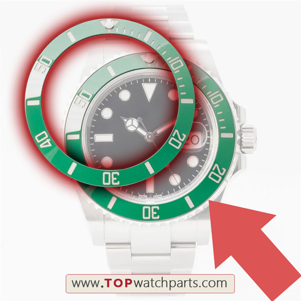 Titanium Silver Font watch ceramic bezel for Rolex Submariner watch 116610