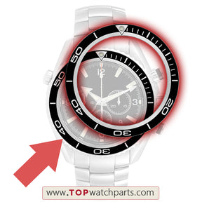 Luminous aluminum 41mm bezel inserts loop for Ω Omega Seamaster Good Planet GMT 45.5mm automatic watch