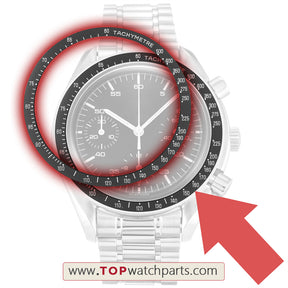 Uhrlünetteneinsatz aus Aluminium für Ω OMG Omega SpeedMaster Automatikuhr-Ersatzteile