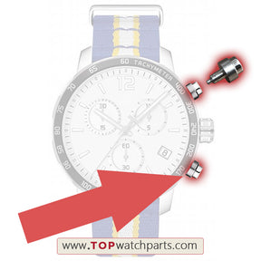 chronograph watch pusher hutton for Tissot T-Sport Quickster Mens' T095.417 Watch
