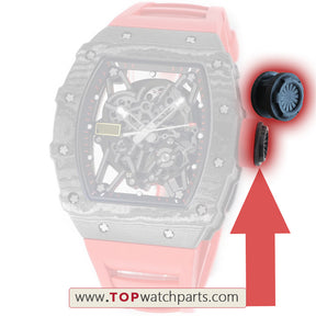 waterproof NTPT carbon crown for Richard Mille RM35-02 automatic watch