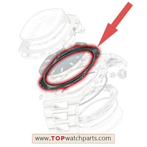 bezel rubber waterproof watch ring gasket seal washers for Patek Philippe PP Nautilus 3800 watch