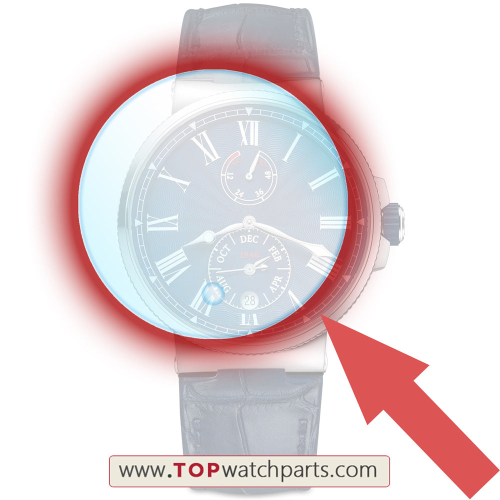sapphire crystal glass inner magnifier for UN Ulysse Nardin Men's Maxi Marine Chronometer Watch
