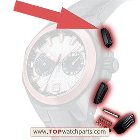 Pulsante push orologio in gomma per girard perregaux marino falco cronografo 49970 orologio