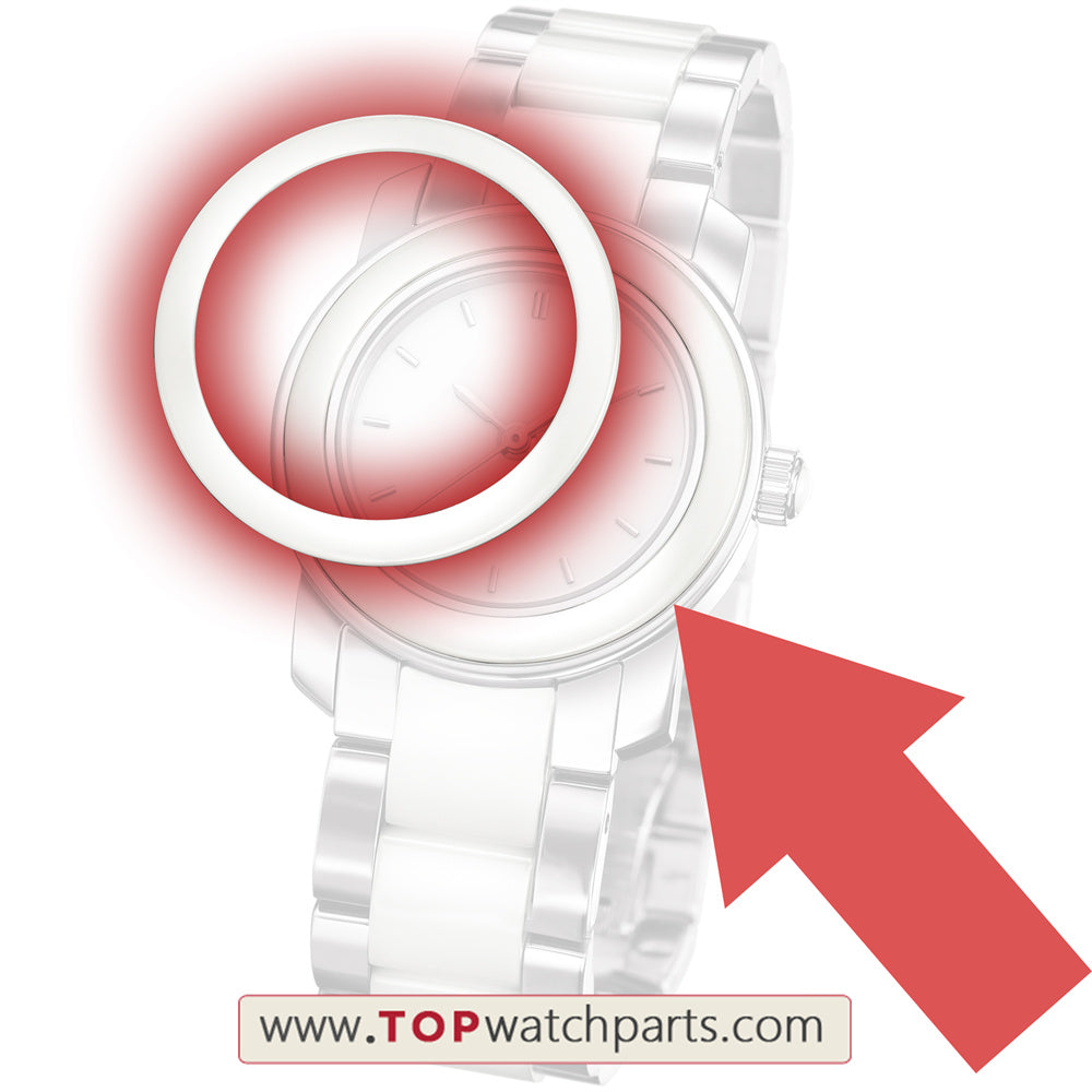 T064.210 white color ceramic bezel for Tissot T-Trend T-Lady 28mm quartz watch