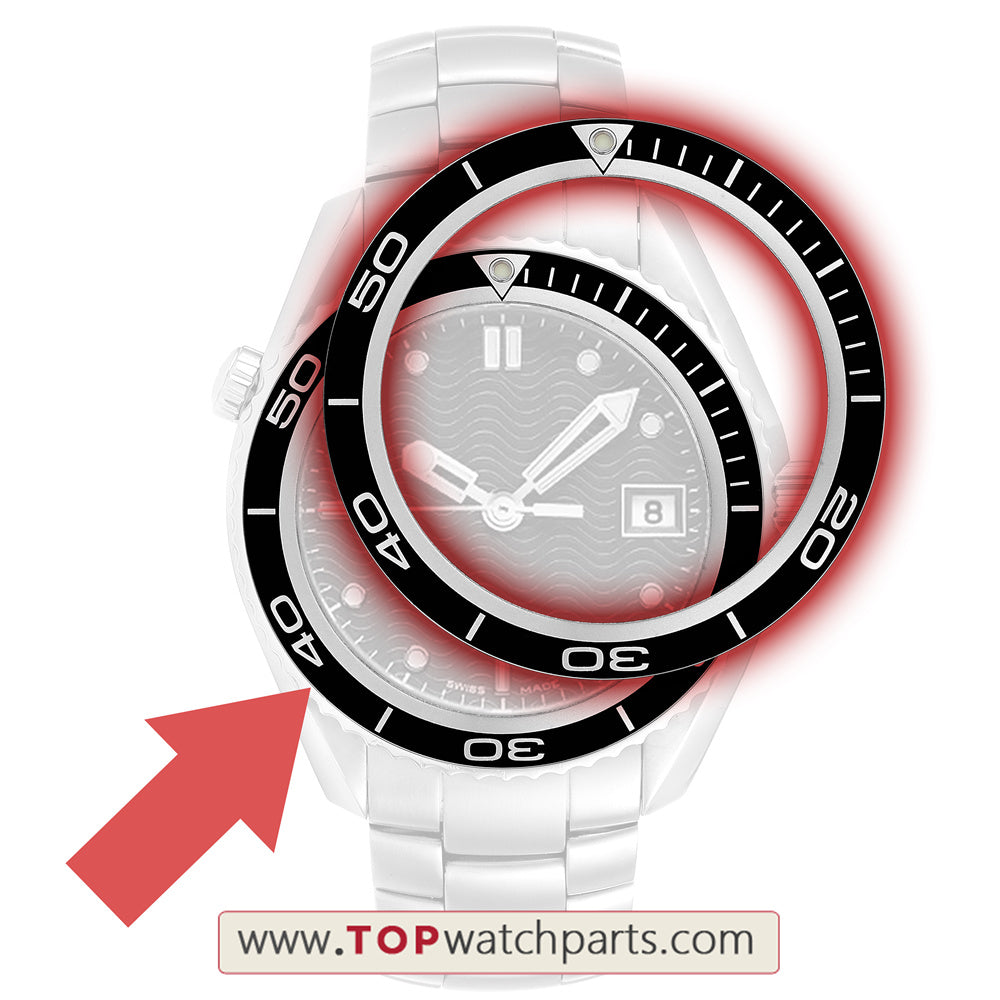 30.8-37.8mm aluminium bezel for OMG Omega Seamaster automatic watch