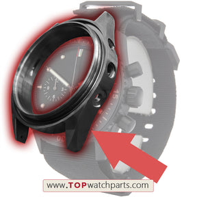 Satin grey ceramic watch case for Blancpain Fifty Fathoms Bathyscaphe Chronographe Flyback Ocean 5200 watch