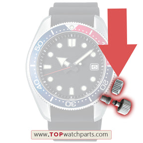 6.9mm waterproof steel watch screw crown for seiko prospex Kinetic GMT Divers Man watch parts SRPA21J1 SRP777 SRP773 SRP775