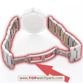 18 mm Uhrenarmband aus Stahl und Halbroségold für Chopard IMPERIALE 36 mm Uhr 388532-3003 388532-6004