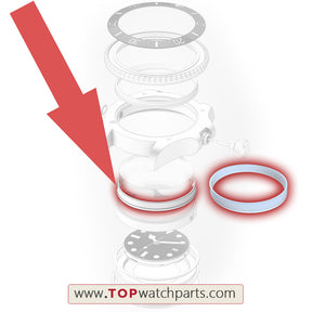 watch glass seal washer ring for RLX Rolex sea-dweller deepsea 116660 98210 watch replacement parts