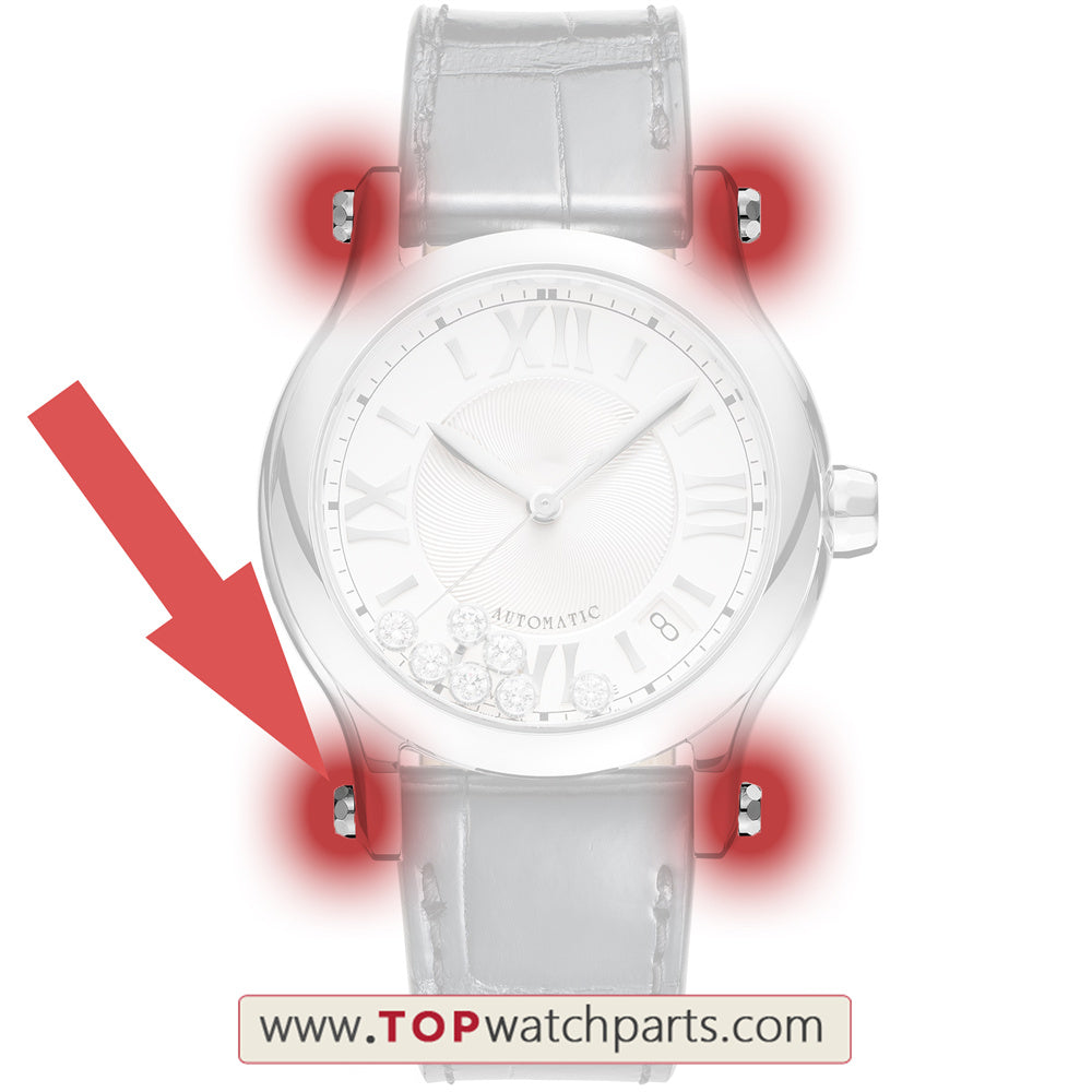 steel screw tube rivet ornaments for Chopard Happy Diamonds 36mm automatic watch