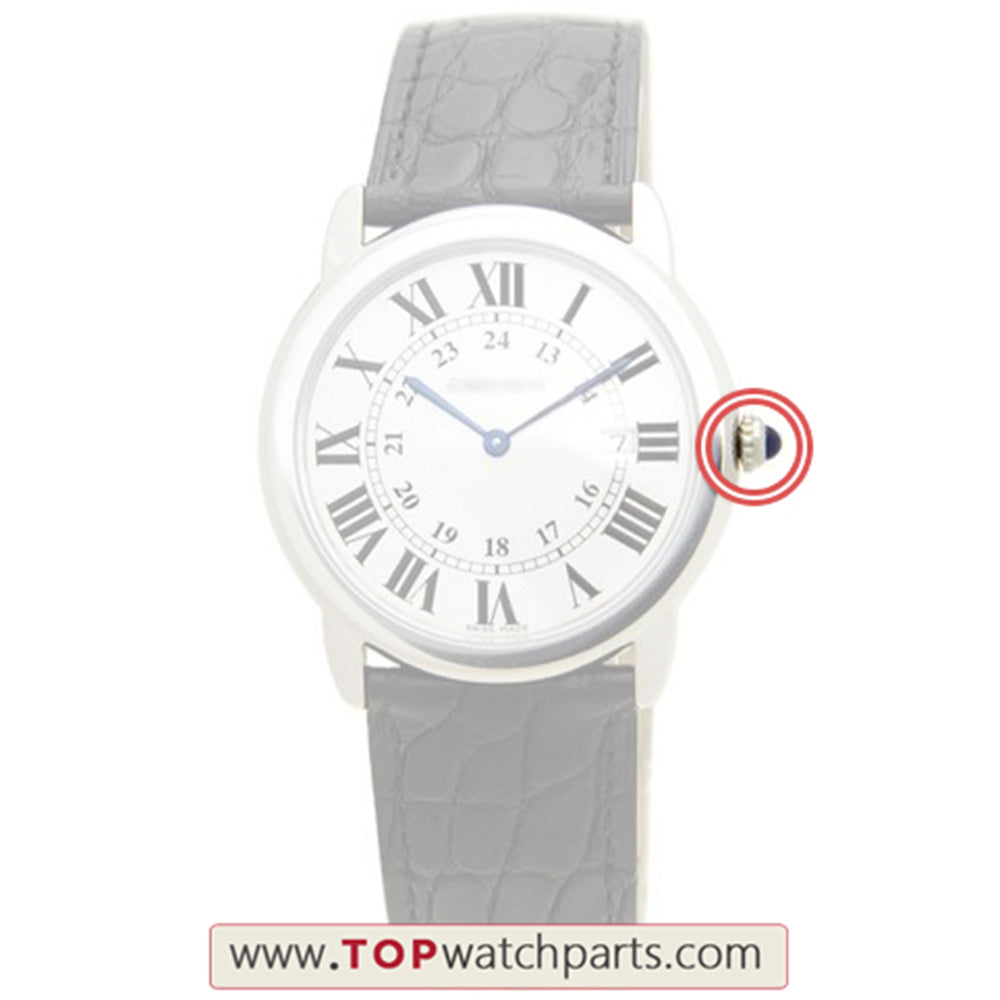 Sapphire Crystal watch crown for Cartier Ronde lady's watch