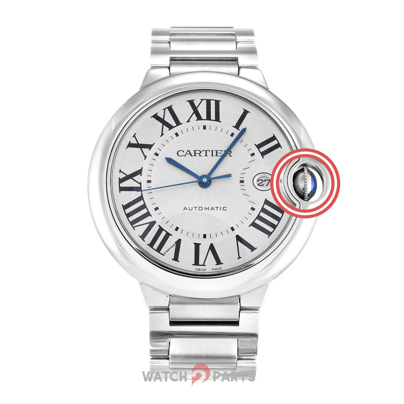 6.85mm waterproof Sapphire Crystal watch crown for Cartier Ballon Bleu watch parts