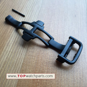 20mm matte black PVD push-button deployment watch buckle/clasp for Panerai Radiomir Luminor watch band/strap - topwatchparts.com