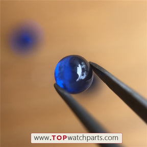 watch sapphire crystal (blue zircon) for Cartier Tank or Ronde watch crown - topwatchparts.com