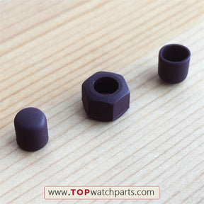 watch pusher crown bezel rubber cap/ring for AP Audemars Piguet Royal Oak Offshore Ladys' 37mm 26048SK.ZZ.D066CA.01 Purple Dial watch - topwatchparts.com