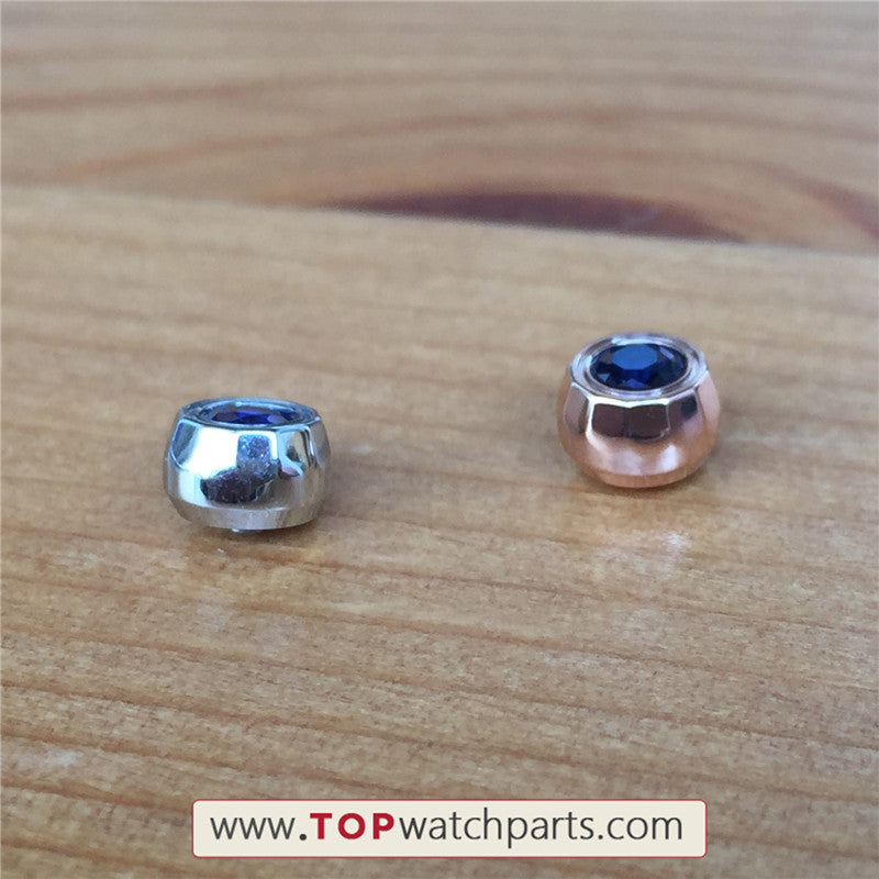 blue sapphire crystal crown for Chopard Happy Diamonds 36mm watch - topwatchparts.com