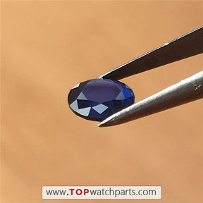 blue sapphire crystal for Cartier Calibre 42mm automatic watch crown parts - topwatchparts.com