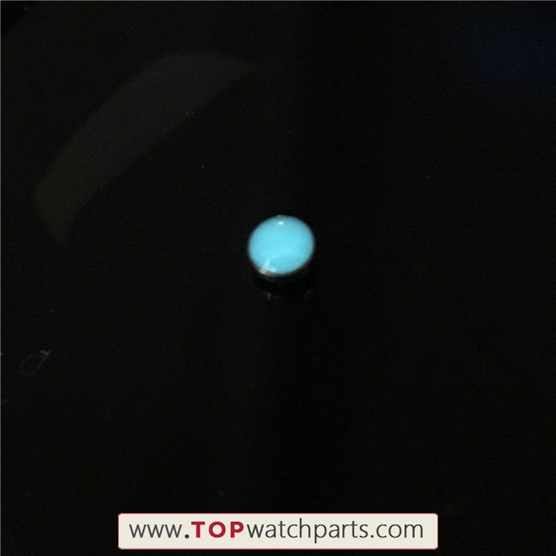 Blue-green sapphire crystal noctilucent beads for Rolex SUB Submariner automatic watch - topwatchparts.com