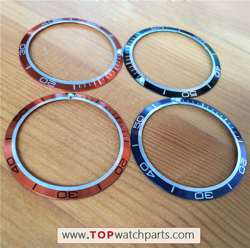 Luminous aluminum 41mm bezel inserts loop for Omega Seamaster Good Planet GMT 45.5mm automatic watch - topwatchparts.com