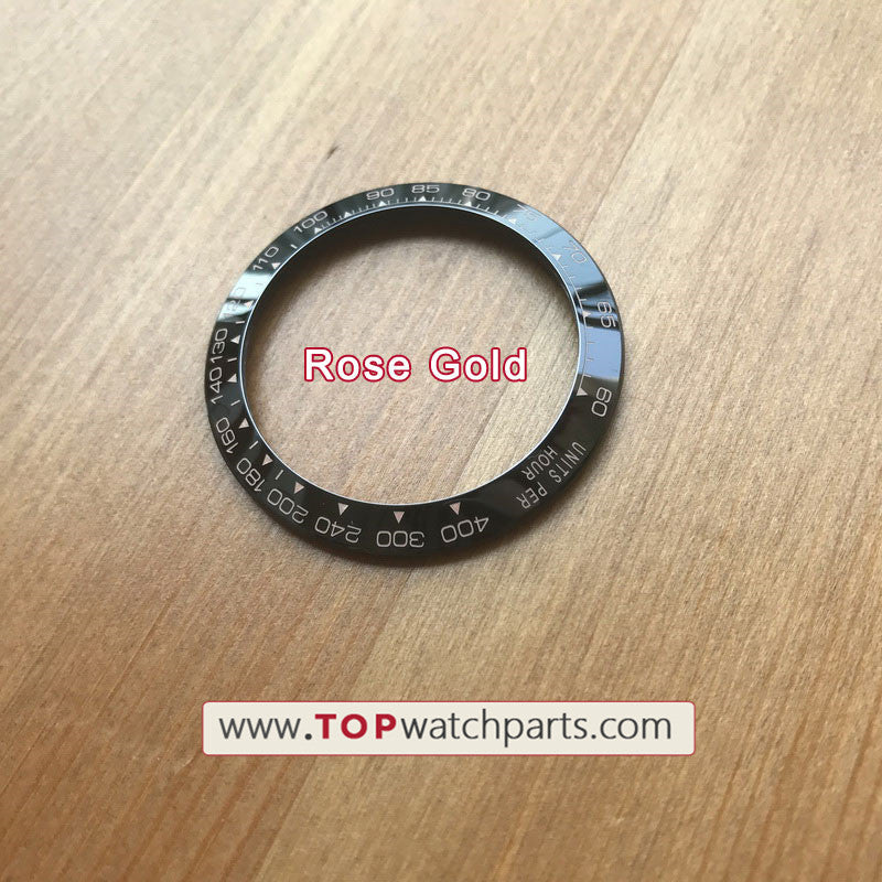 for Rolex Cosmograph Daytona Watch Ceramic bezel inserts 116500 parts(rose gold/gold/black/brown) - topwatchparts.com