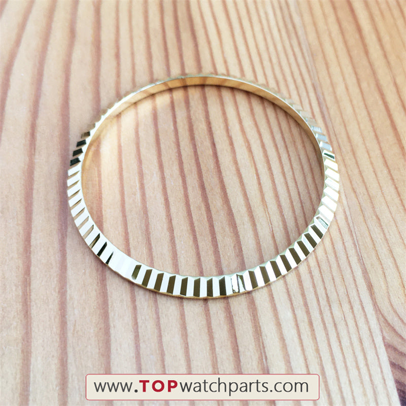steel engine Turn Fluted bezel insert dog toothed ring bezel pad for Rolex Datejust 36mm watch - topwatchparts.com