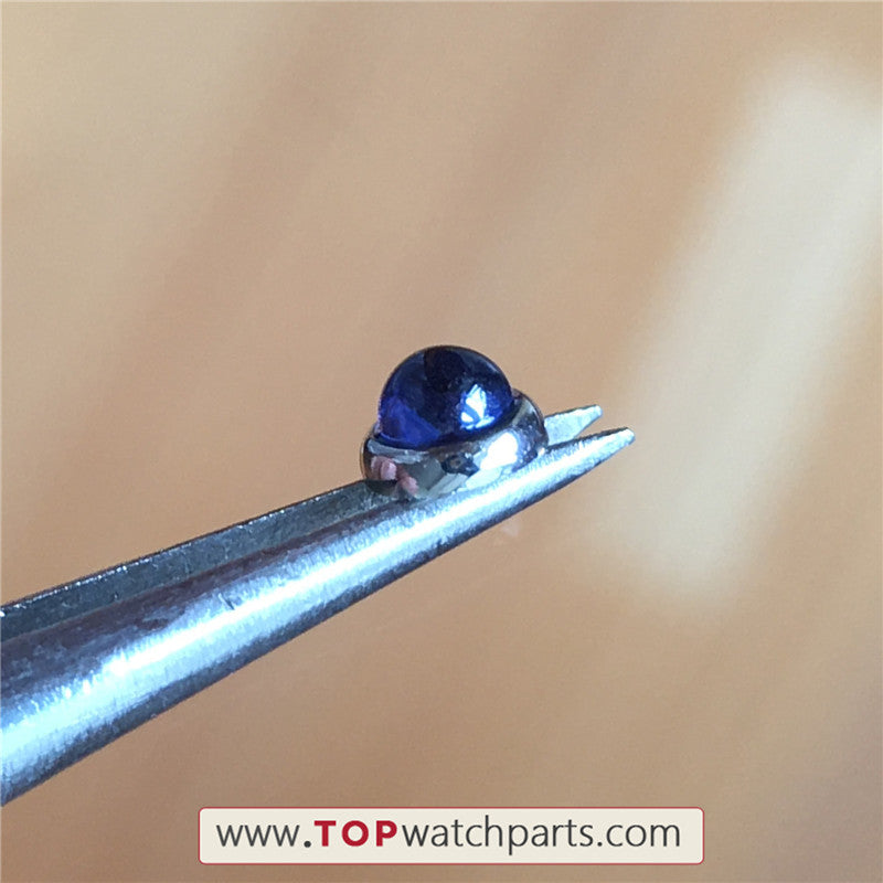 blue zircon rivet ornaments for Chopard Happy Diamonds quartz watch case - topwatchparts.com