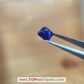 Uhren-Saphirglas (blauer Zirkon) für Cartier Pasha 40,5 mm, Kronenschutzteile