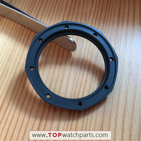 Rubber coating steel bezel inserts for AP Audemars Piguet ROO Royal Oak Offshore 42mm 25940 automatic watch - topwatchparts.com