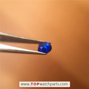 watch crown blue sapphire crystal for Cartier Tank automatic watch parts W53300 - topwatchparts.com