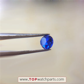 watch crown blue sapphire crystal for Cartier Tank automatic watch parts W53300 - topwatchparts.com