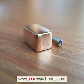 silvery &rose gold color watch  pusher push button for Repossi watch - topwatchparts.com