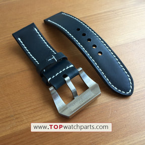 24mm  Luminous horsehide watch leather band for Panerai Luminor watch strap belt - topwatchparts.com