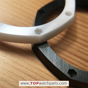 brushed ceramic watch bezel for Audemars Piguet ROO Royal Oak Offshore 44mm panda watch 26400 26401 - topwatchparts.com