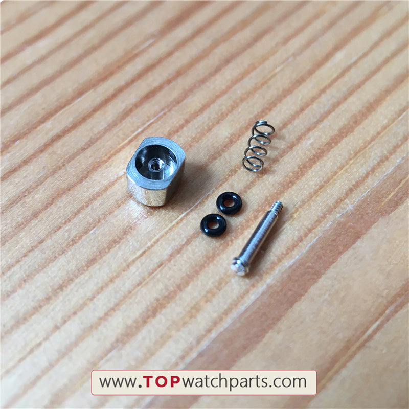 steel pusher button for Bvlgari Diagono 38mm AC38 automatic watch - topwatchparts.com